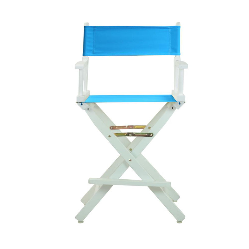 24  Director's Chair White Frame-Turquoise Canvas