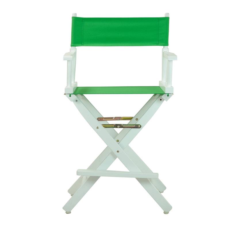 24  Director's Chair White Frame-Green Canvas