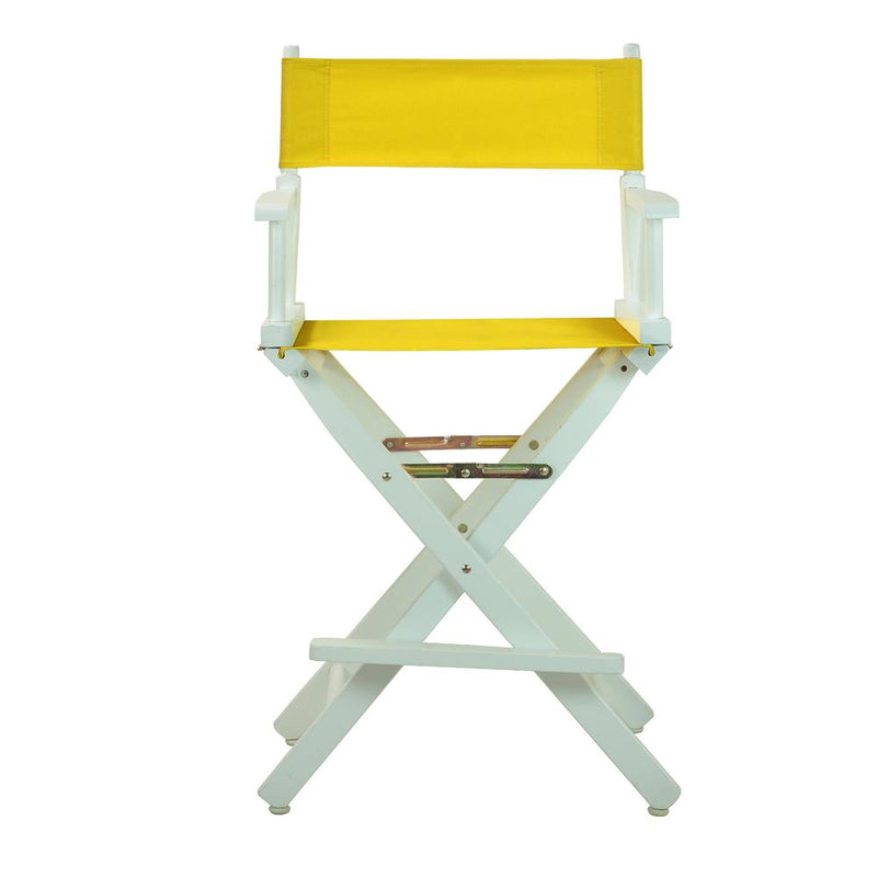 24  Director's Chair White Frame-Gold Canvas