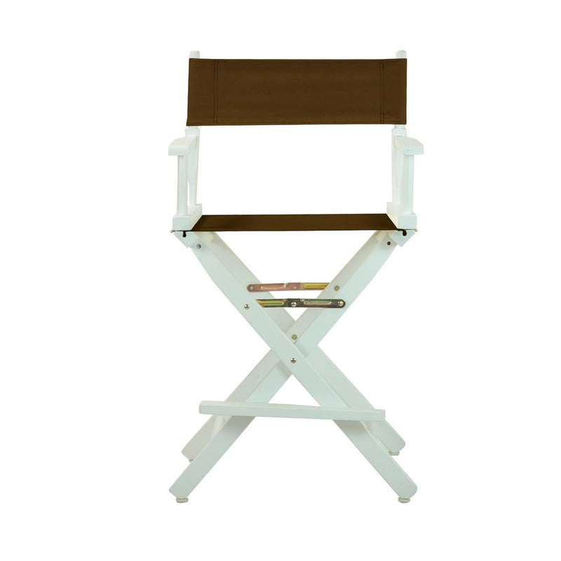 24  Director's Chair White Frame-Brown Canvas