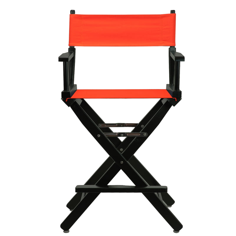 24  Director's Chair Black Frame-Orange Canvas