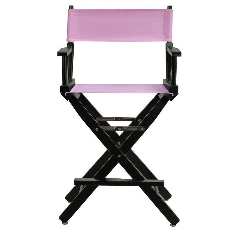 24  Director's Chair Black Frame-Pink Canvas