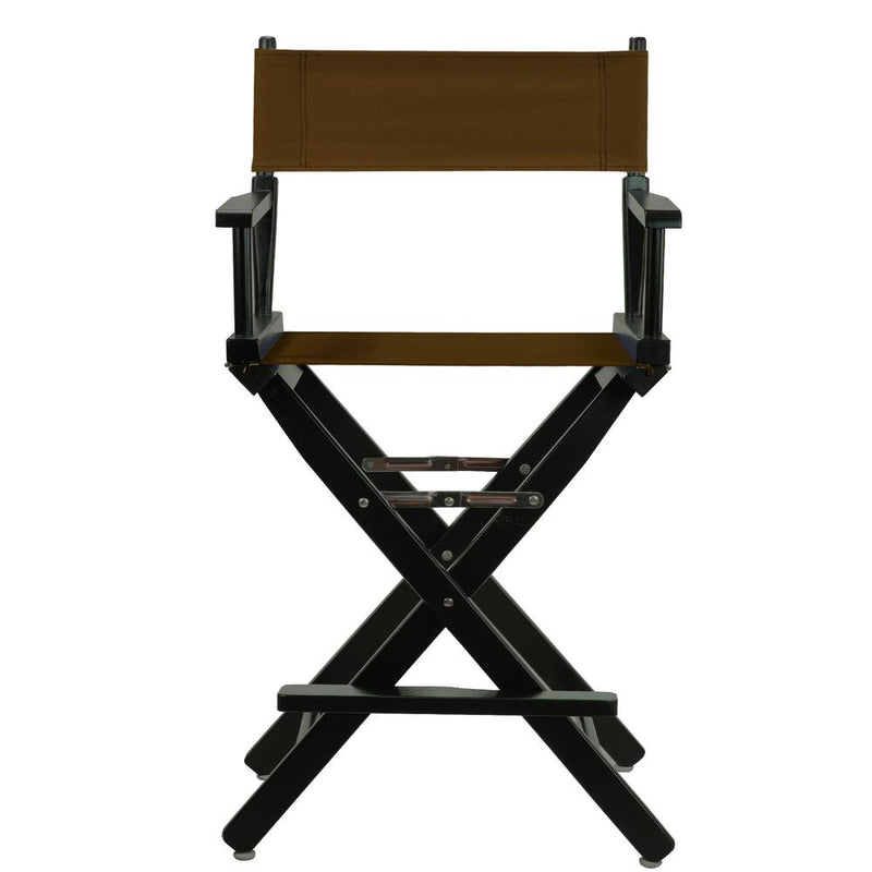 24  Director's Chair Black Frame-Brown Canvas