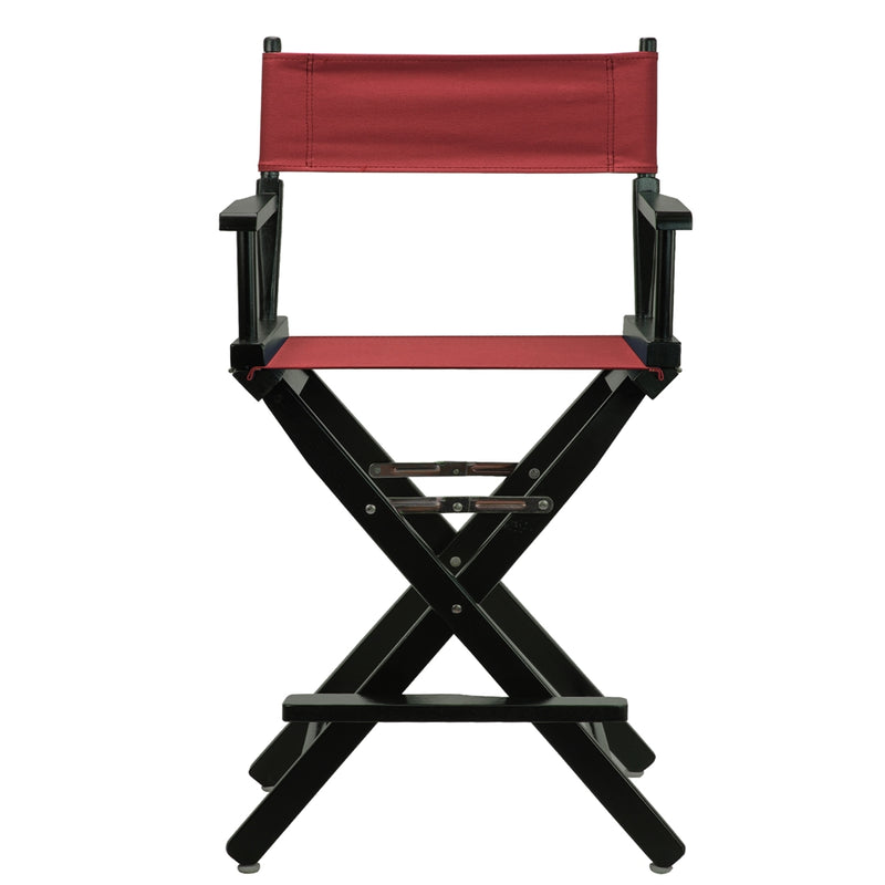 24  Director's Chair Black Frame-Burgundy Canvas