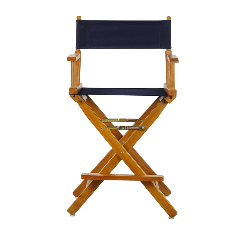 24  Director's Chair Honey Oak Frame-Navy Blue Canvas