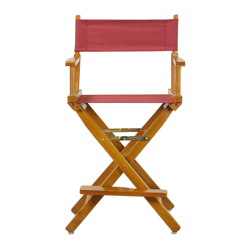 24  Director's Chair Honey Oak Frame-Burgundy Canvas