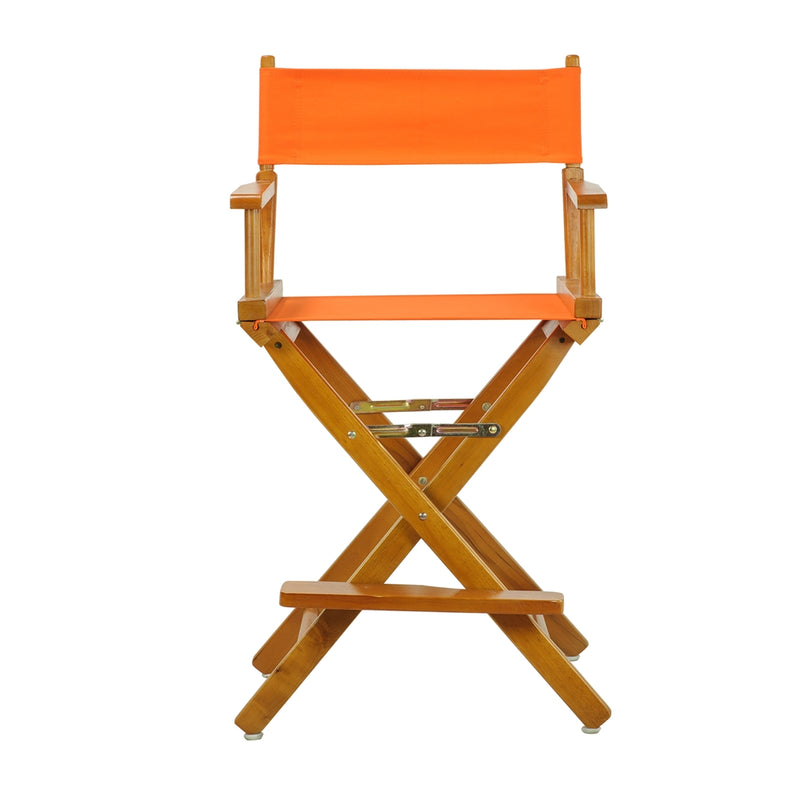 24  Director's Chair Honey Oak Frame-Tangerine Canvas