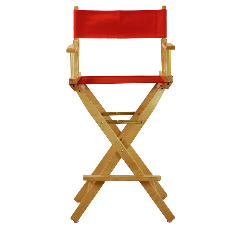 30  Director's Chair Natural Frame-Red Canvas