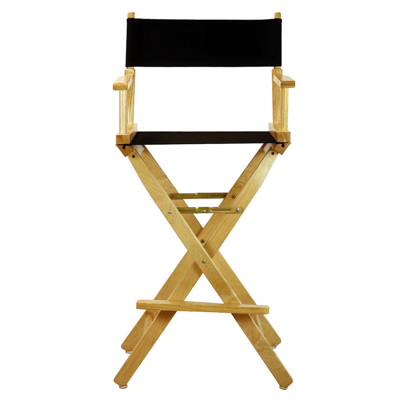 30  Director's Chair Natural Frame-Black Canvas