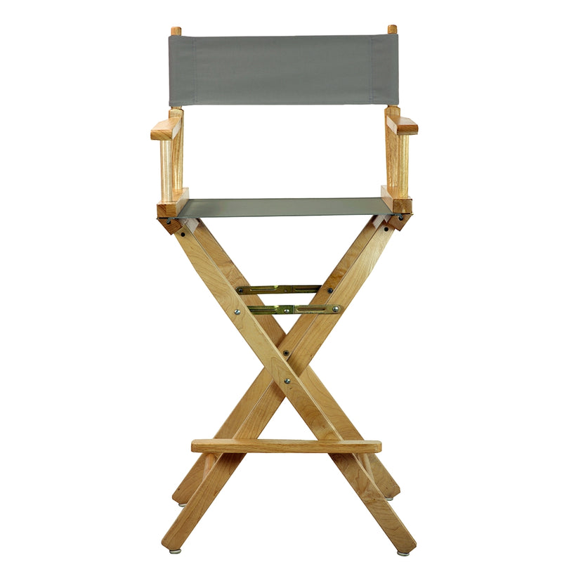 30  Director's Chair Natural Frame-Gray Canvas