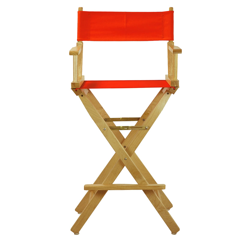 30  Director's Chair Natural Frame-Orange Canvas