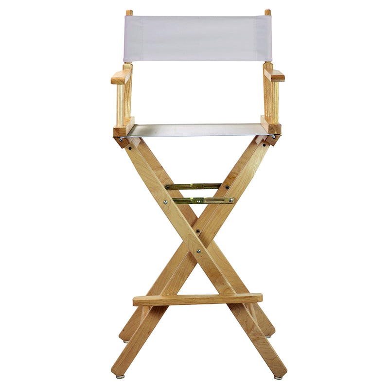 30  Director's Chair Natural Frame-White Canvas