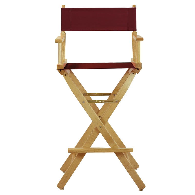 30  Director's Chair Natural Frame-Burgundy Canvas