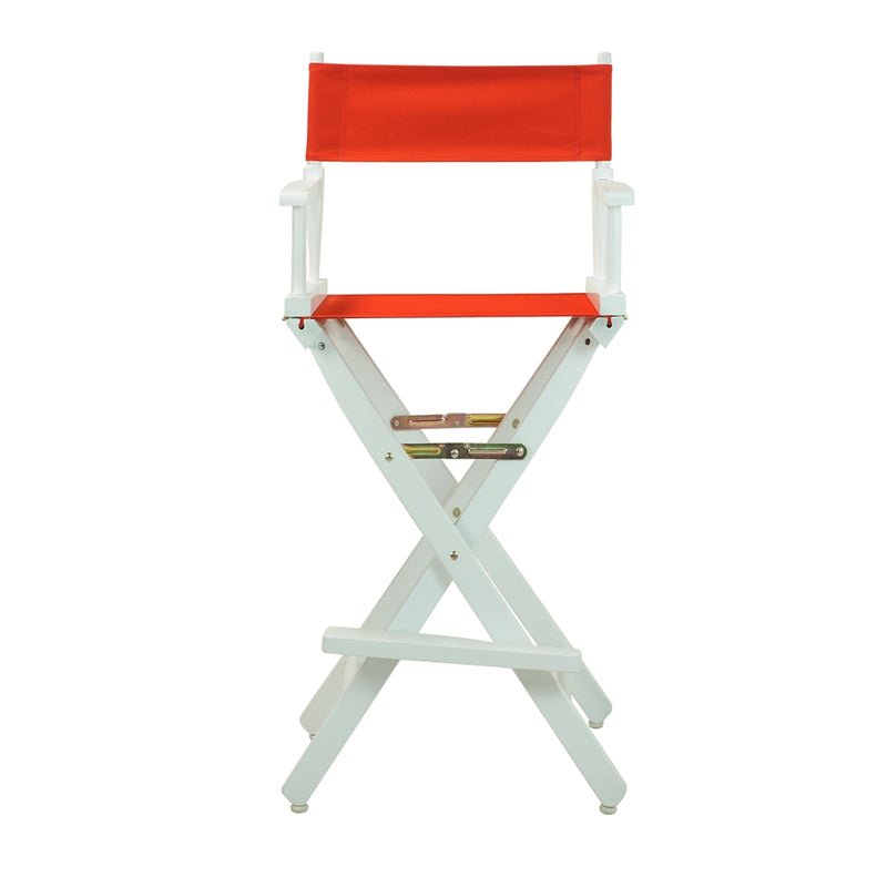 30  Director's Chair White Frame-Red Canvas