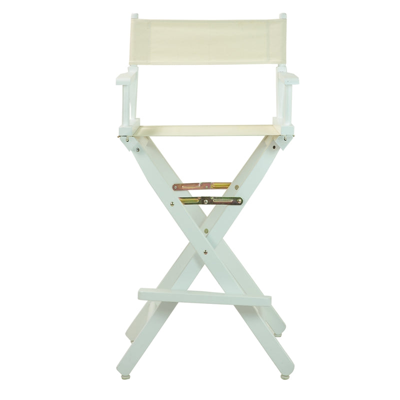 30  Director's Chair White Frame-Natural/Wheat Canvas