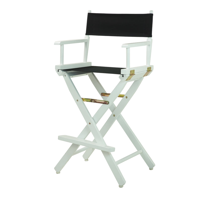 30  Director's Chair White Frame-Black Canvas