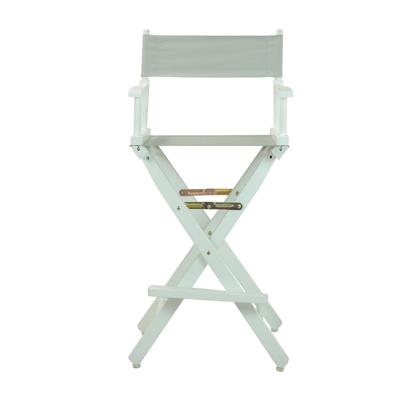 30  Director's Chair White Frame-Gray Canvas