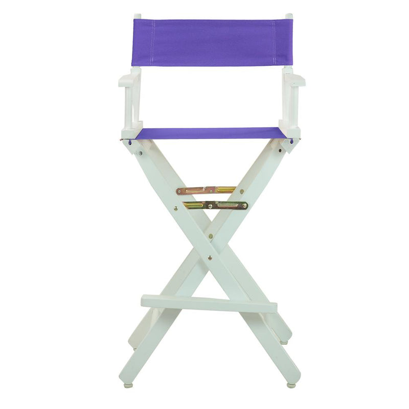 30  Director's Chair White Frame-Purple Canvas