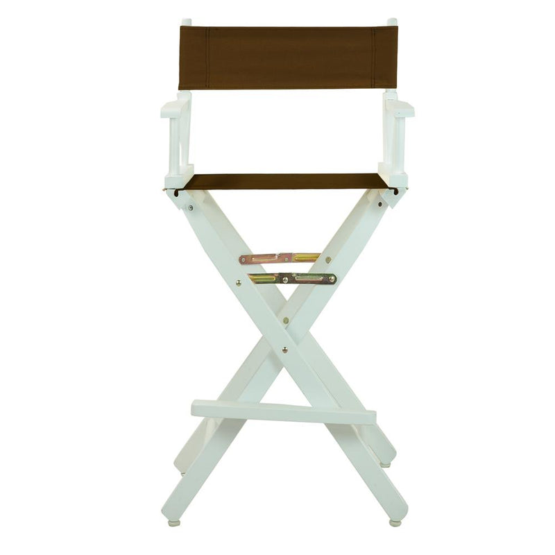 30  Director's Chair White Frame-Brown Canvas