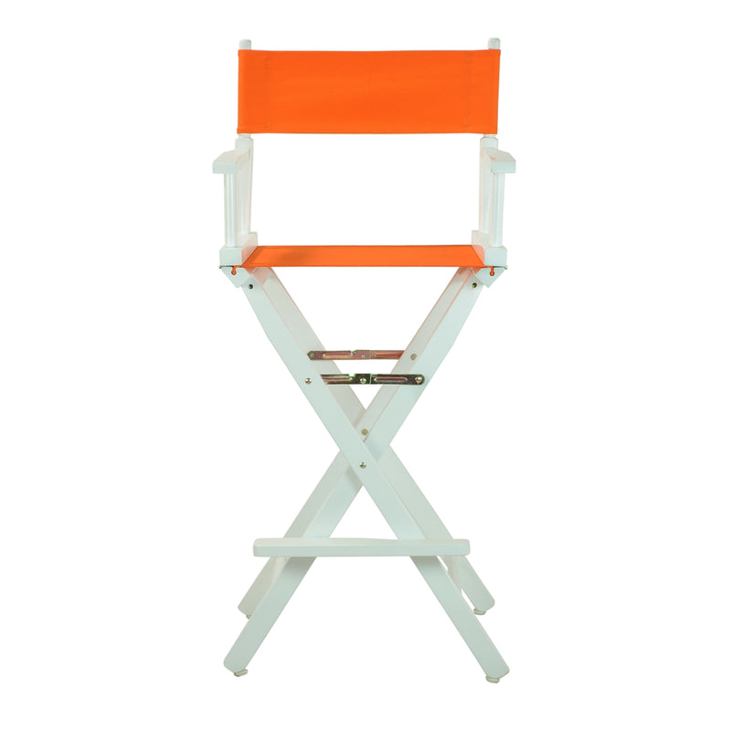 30  Director's Chair White Frame-Tangerine Canvas