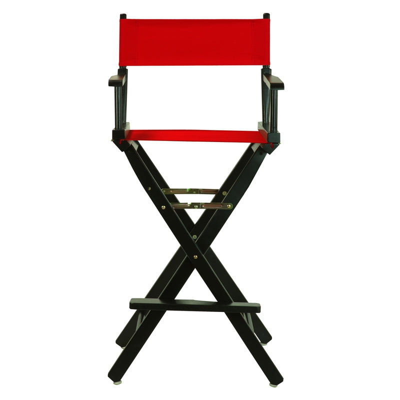 30  Director's Chair Black Frame-Red Canvas