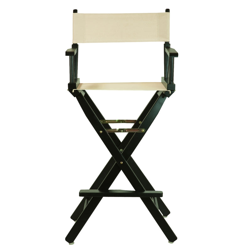 30  Director's Chair Black Frame-Natural/Wheat Canvas