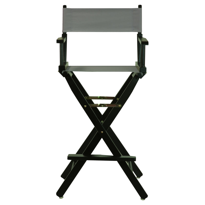 30  Director's Chair Black Frame-Gray Canvas