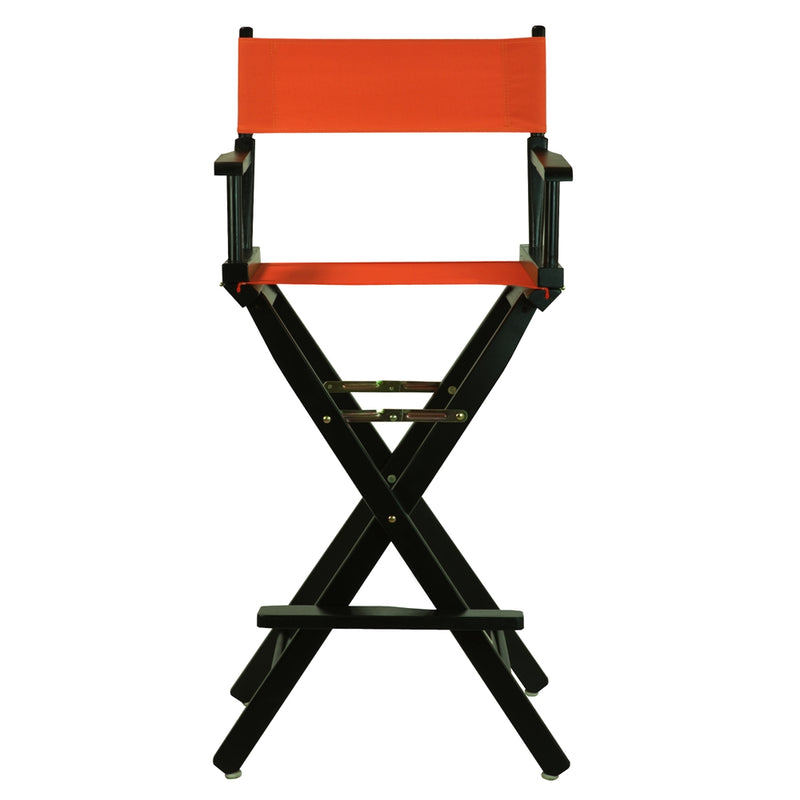 30  Director's Chair Black Frame-Orange Canvas