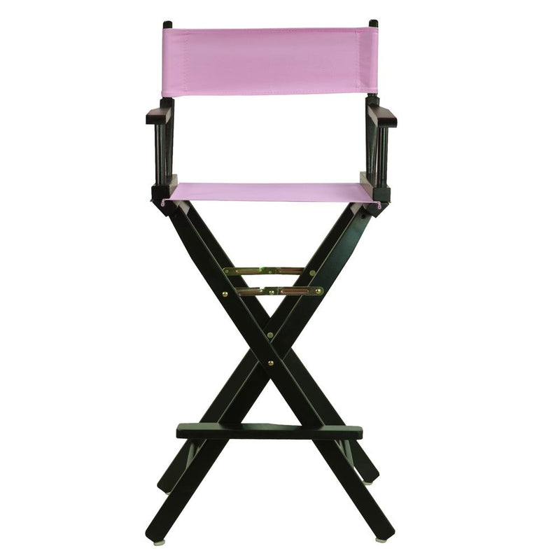 30  Director's Chair Black Frame-Pink Canvas