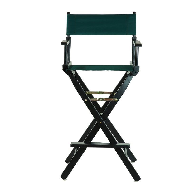 30  Director's Chair Black Frame-Hunter Green Canvas