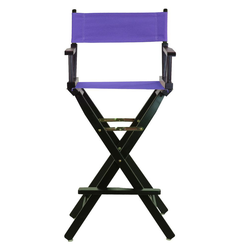 30  Director's Chair Black Frame-Purple Canvas