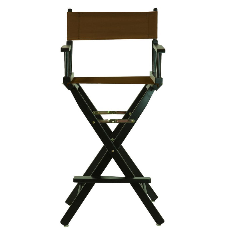 30  Director's Chair Black Frame-Brown Canvas