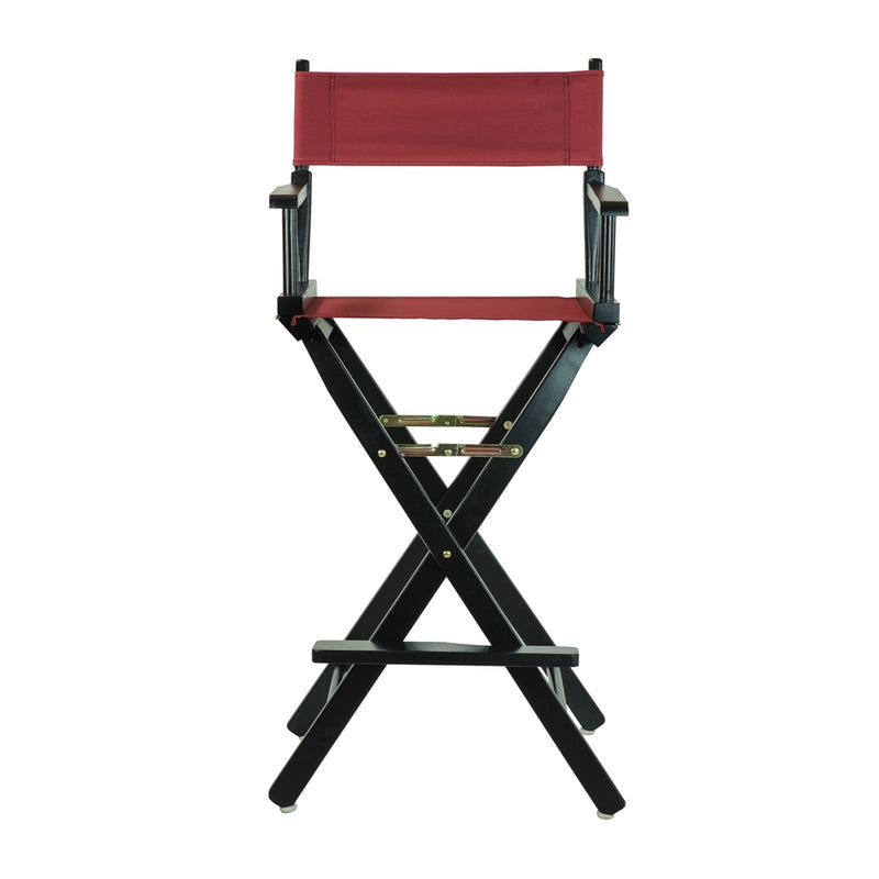 30  Director's Chair Black Frame-Burgundy Canvas