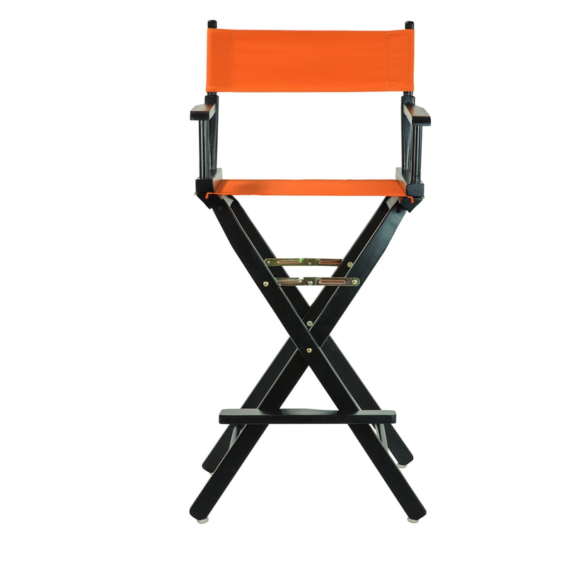 30  Director's Chair Black Frame-Tangerine Canvas