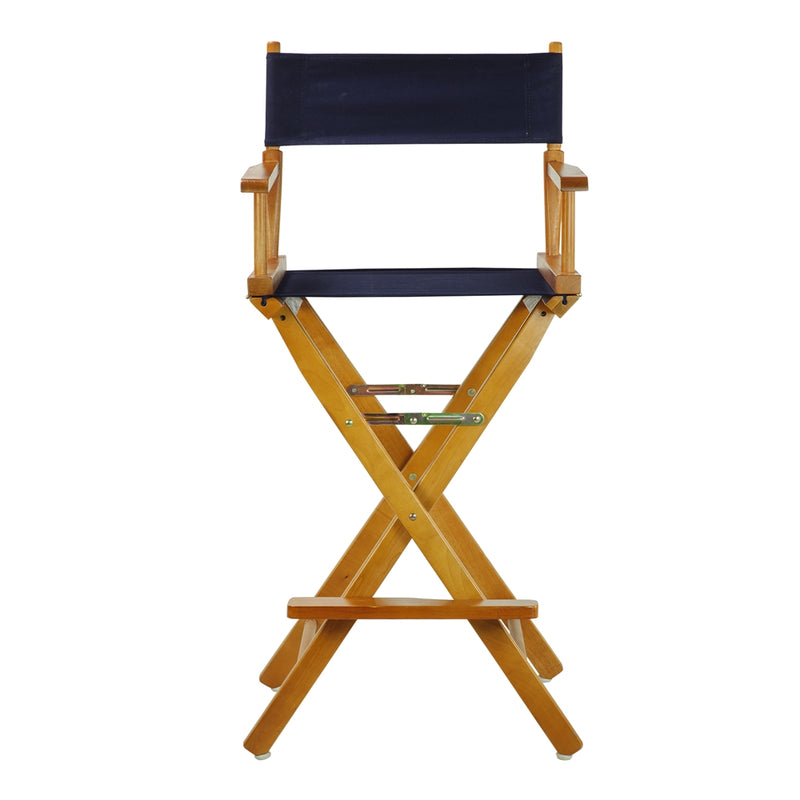 30  Director's Chair Honey Oak Frame-Navy Blue Canvas