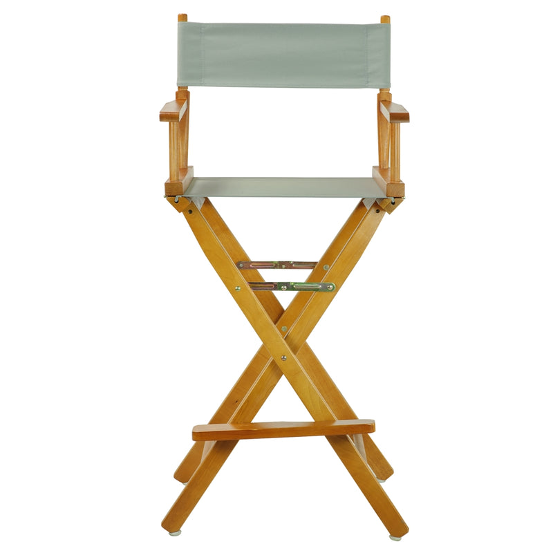 30  Director's Chair Honey Oak Frame-Gray Canvas