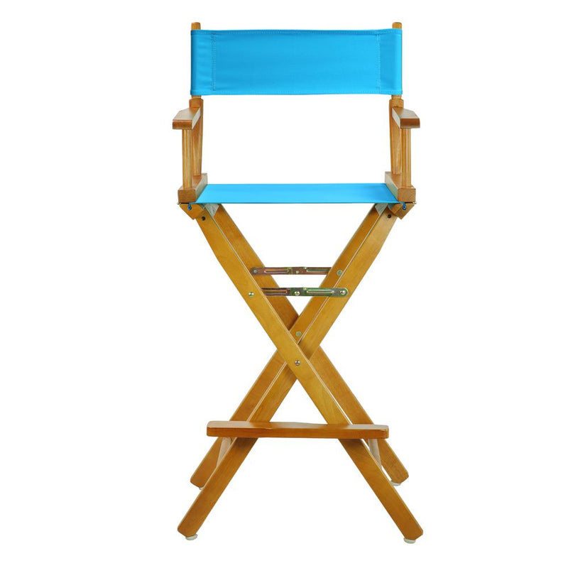 30  Director's Chair Honey Oak Frame-Turquoise Canvas