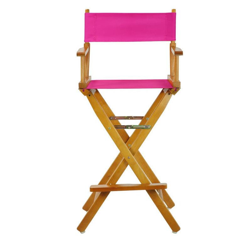 30  Director's Chair Honey Oak Frame-Magenta Canvas