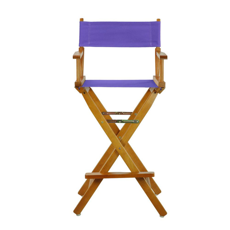 30  Director's Chair Honey Oak Frame-Purple Canvas