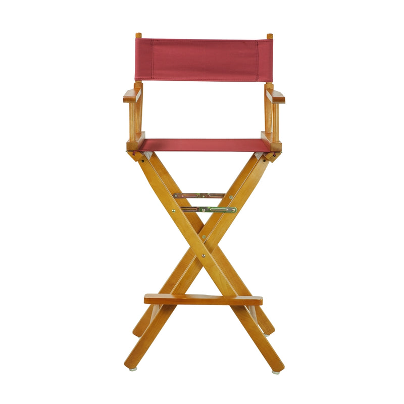 30  Director's Chair Honey Oak Frame-Burgundy Canvas