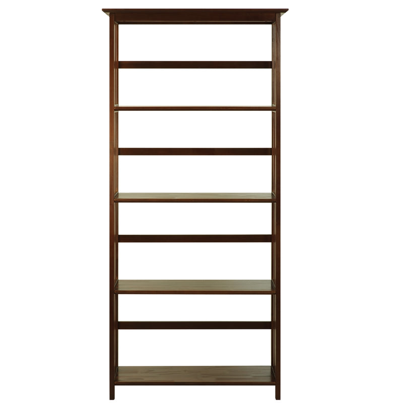 Mission Style 5-Shelf  Bookcase-Walnut