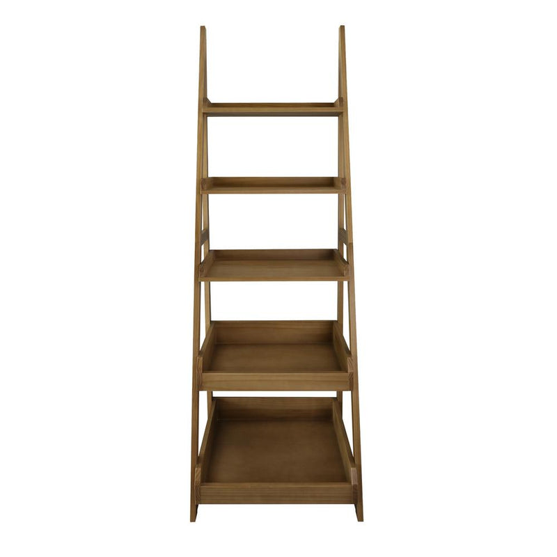 Cascade 5-Shelf Ladder Bookcase - Alpine Gray