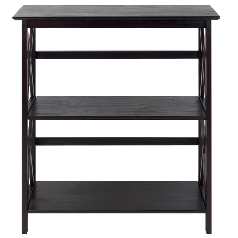 Montego 3-Shelf Bookcase-Espresso