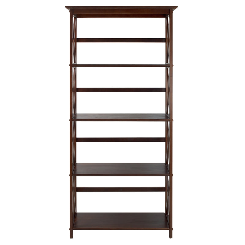 Montego 5-Shelf Bookcase-Walnut