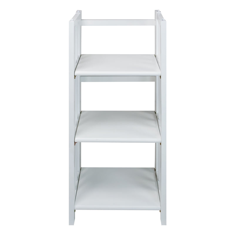 3-Shelf Folding Bookcase 14  Wide-White