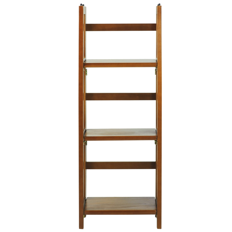 3-Shelf Folding Bookcase 14  Wide-Honey Oak