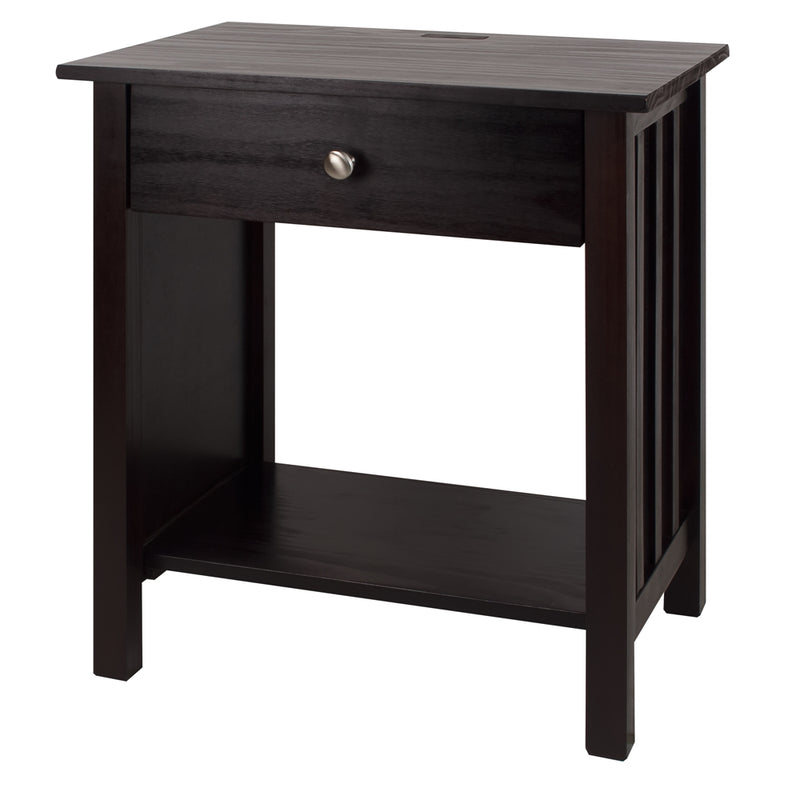 Vanderbilt Night Stand with USB Port- Espresso