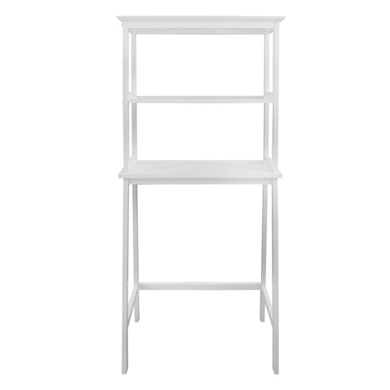 Spacesaver 100% Solid Wood Over The Toilet Rack with Shelves - White