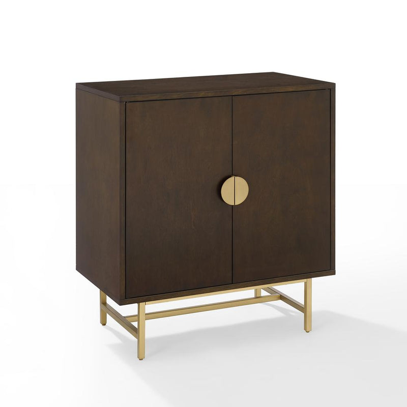 Blair Bar Cabinet Dark Brown/Gold