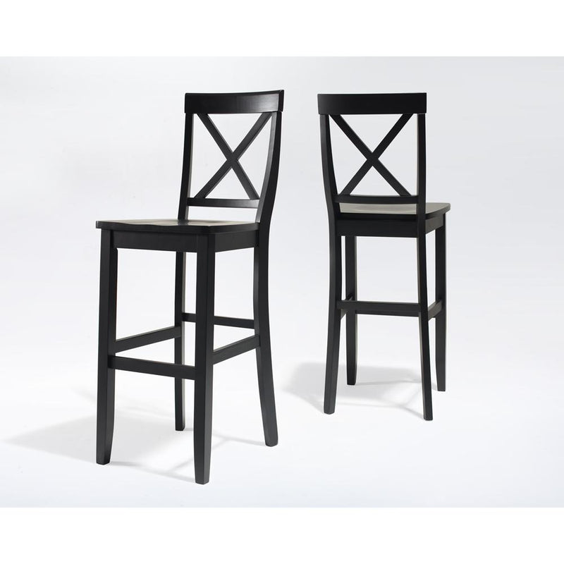 X-Back 2Pc Bar Stool Set Black - 2 Stools